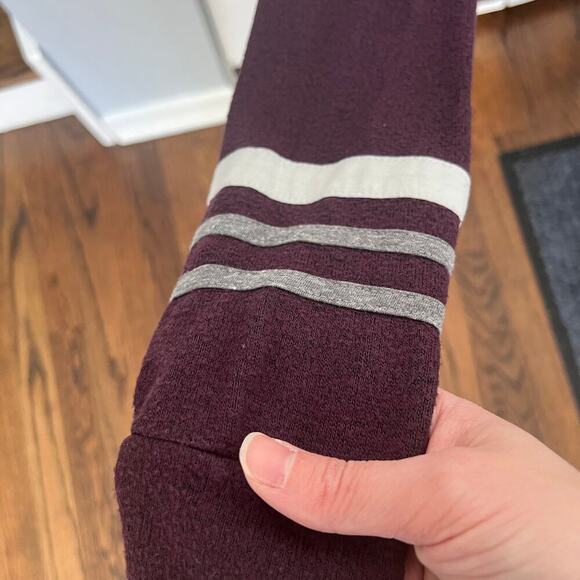 Market & Spruce Kallon Brushed Knit Hoodie Purple Pullover - Small - Picture 6 of 9